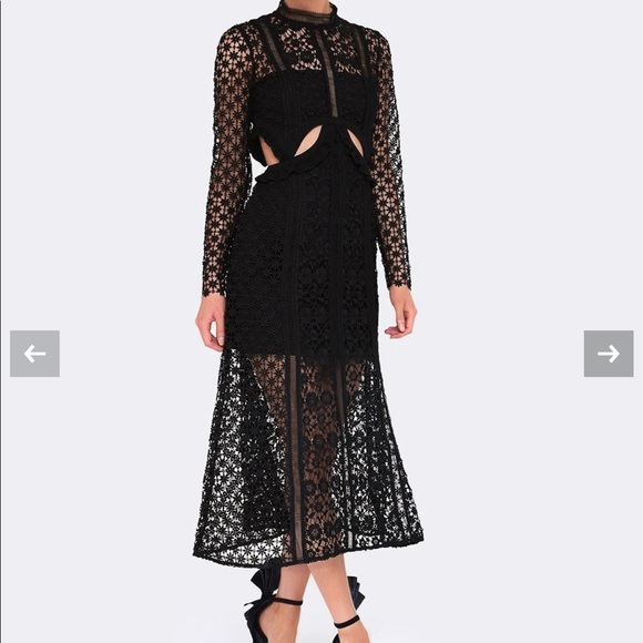 COPY - Self Portrait Payne Cutout Dress, Black - Picture 2 of 10